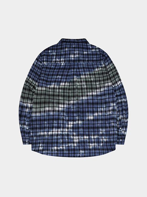 Рубашка TIE DYE PLAID (размер S, цвет Голубой)