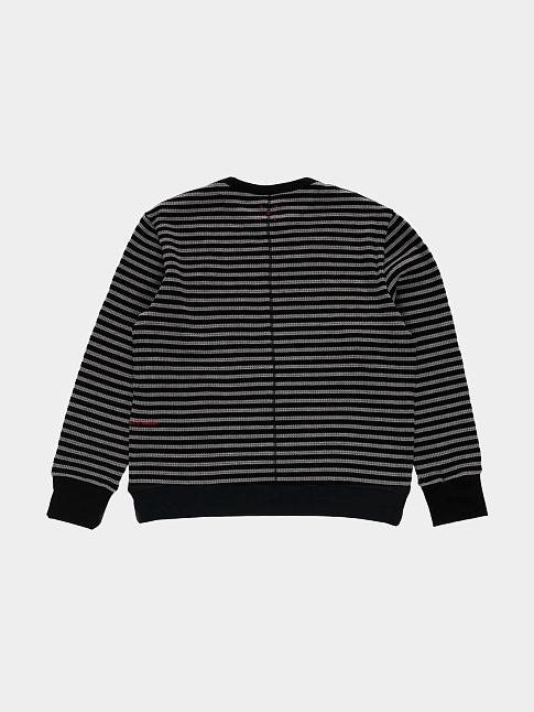 Свитер STRIPED WAFFLE (размер M, цвет Серый-Черный)