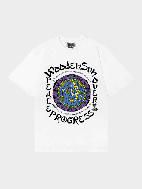 Футболка PEACE PROGRESS (размер XXL, цвет Белый)