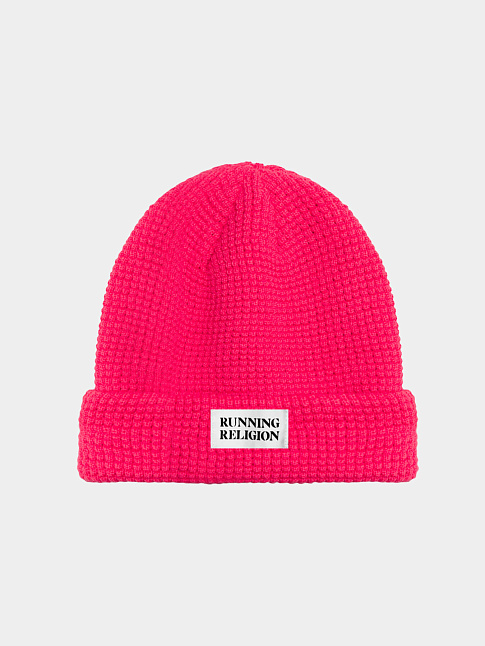 Шапка TWO LAYER WATCH BEANIE LOGO (размер one size, цвет Розовый)