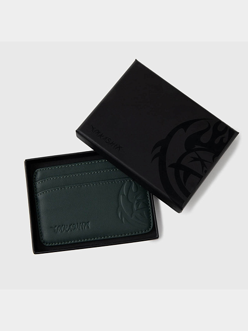 Кардхолдер гладкая кожа (размер one size, цвет Темно-зеленый )