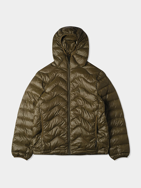 Пуховик WAVES HOODED (размер L, цвет Темно-зеленый)