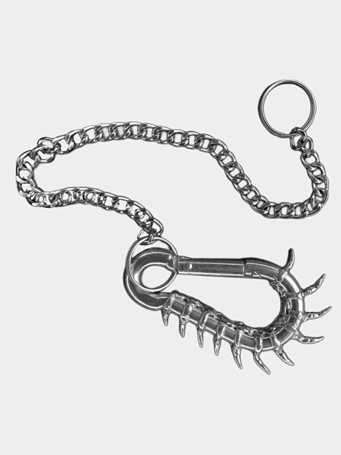 Карабин с цепью для ключей CARABINER (размер one size, цвет Серебряный)