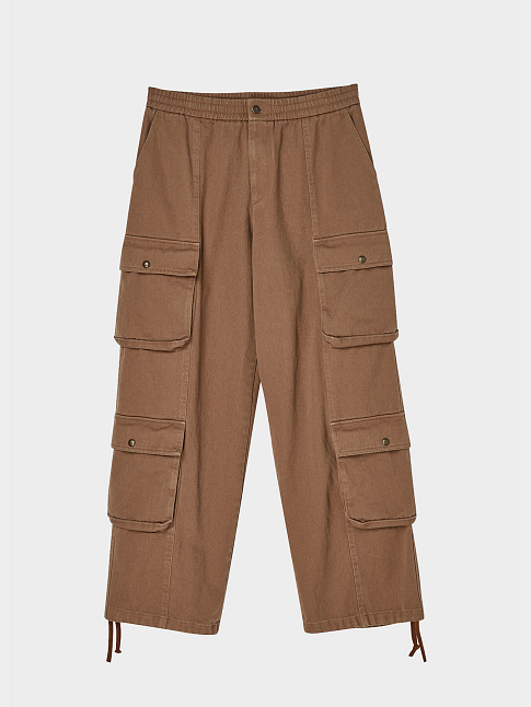 Брюки WASHED QUATRO CARGO (размер S, цвет Коричневый)