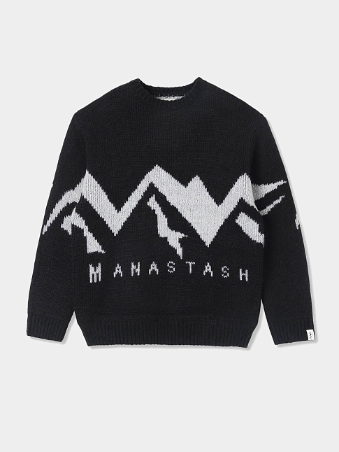 Свитер MANASTASH LOGO (размер XL, цвет Черный)