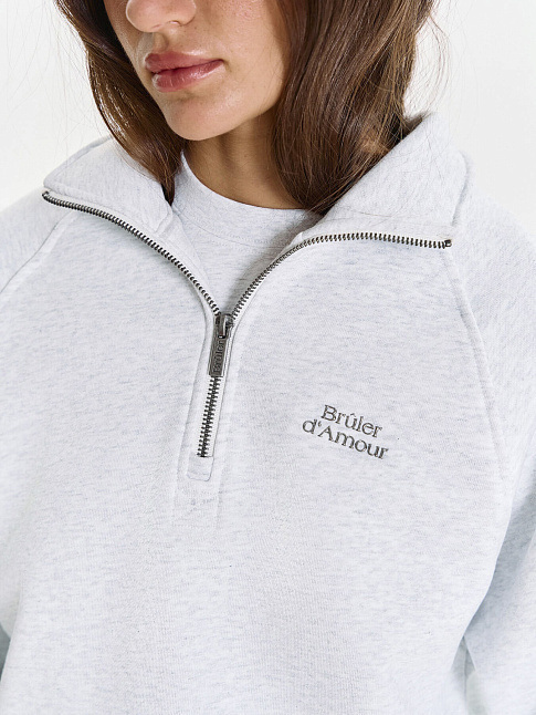Свитшот ZIP LOGO DE BASE 01 (размер XL, цвет Серый)