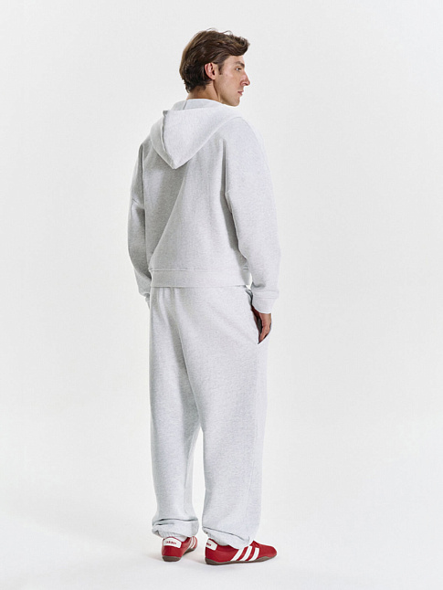 Худи ZIP LOGO DE BASE 01 (размер XXL, цвет Серый)