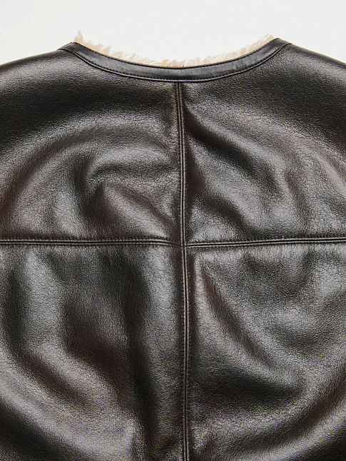 Жилет REVERSIBLE ECO SHEARLING (размер M, цвет Темно-коричневый)