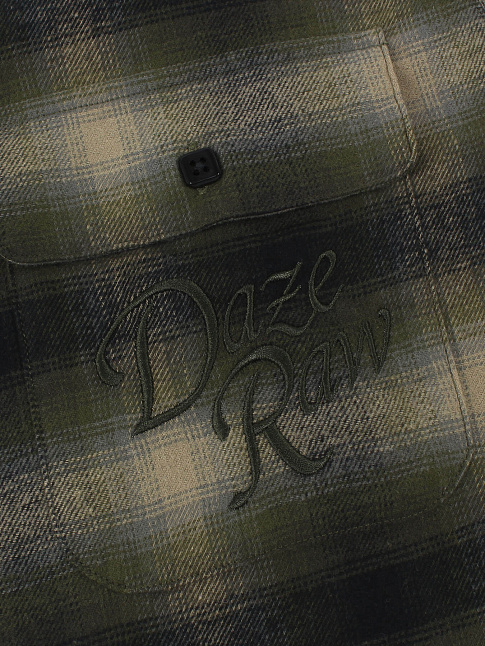 Рубашка RAW LOGO (размер L, цвет Зеленый)