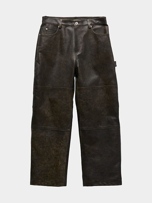 Брюки LEATHER DOUBLE KNEE (размер M, цвет Коричневый)