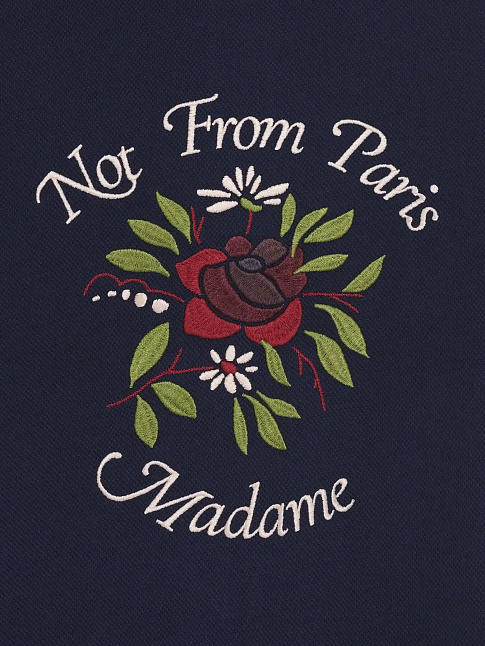 Рубашка PIQUEE SLOGAN ROSE (размер M, цвет Синий)