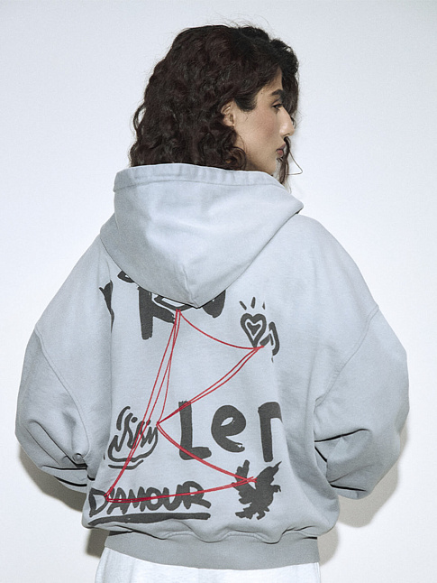 Худи ZIP INVESTIGATION (размер M, цвет Серый)