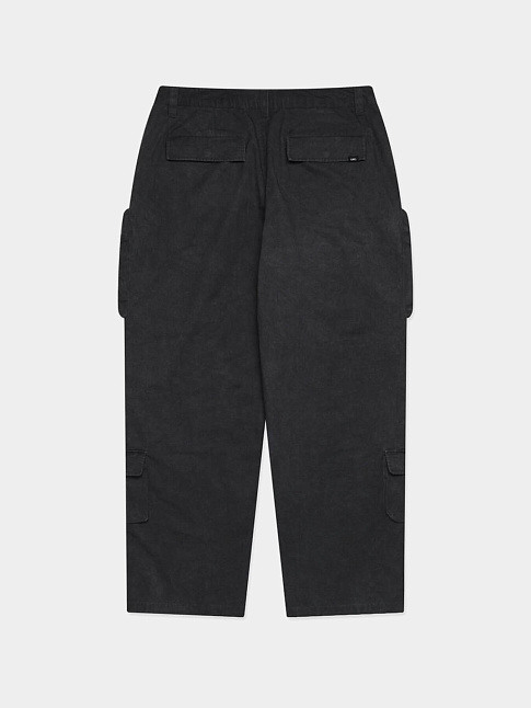 Брюки PIGMENT DYED MULTI CARGO WIDE (размер M, цвет Черный)