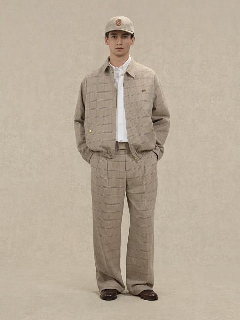 Брюки LARGE A CARREAUX (размер M, цвет Бежевый)