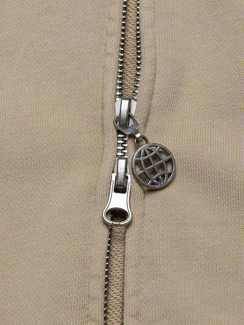 Худи WASHED OG APPLIQUE ZIP-UP (размер M, цвет Бежевый)