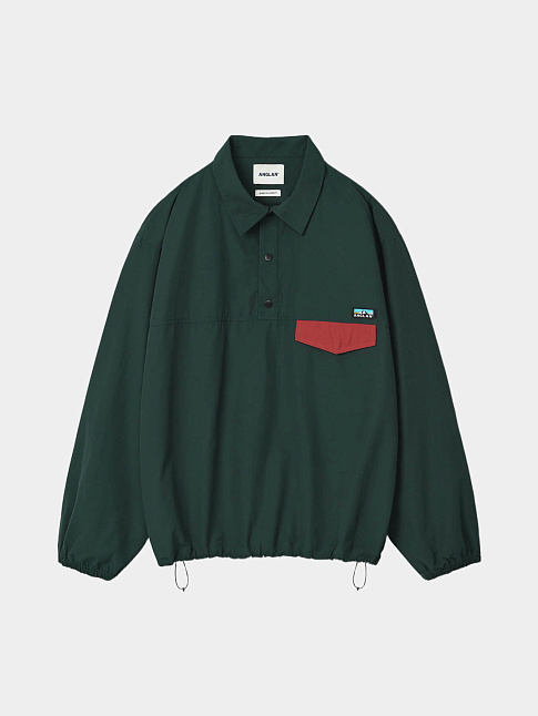 Пуловер PERKY BUTTON COLLAR (размер one size, цвет Зеленый)
