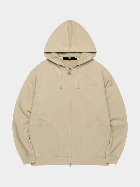 Худи WASHED OG APPLIQUE ZIP-UP (размер XL, цвет Бежевый)