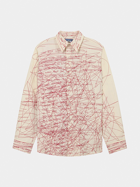 Рубашка MANUSCRIPT EMBROIDERED (размер M, цвет Бежевый)