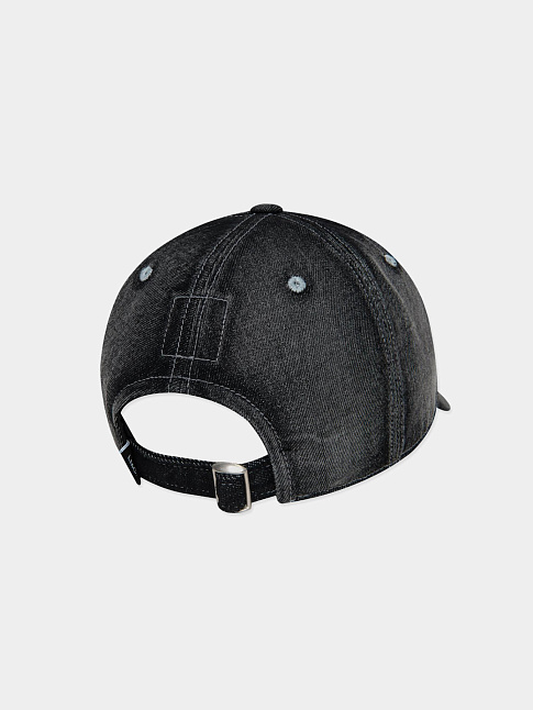 Кепка WASHED DENIM GOTHIC OVAL 6PANEL (размер one size, цвет Черный)