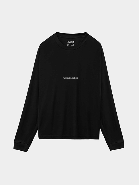 Лонгслив LINE LOGO (размер XXL, цвет Черный)