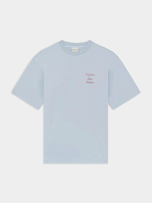 Футболка SLOGAN CALLIGRAPHY (размер XL, цвет Голубой)