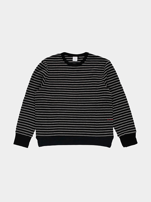 Свитер STRIPED WAFFLE (размер M, цвет Серый-Черный)