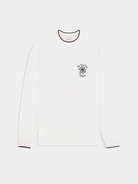 Лонгслив MANCHES LONGUES SLOGAN ROSE (размер M, цвет Белый)