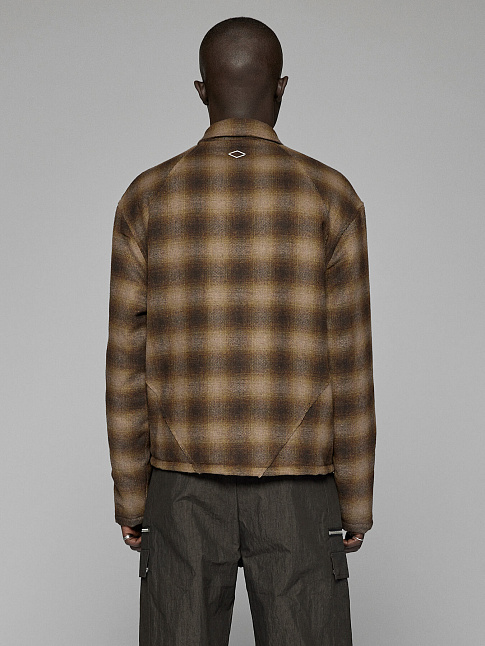Овершот PADDED CHECKED (размер 54, цвет Коричневый)