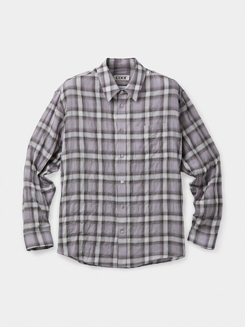 Рубашка SEERSUCKER OMBRE CHECKERED (размер M, цвет Фиолетовый)