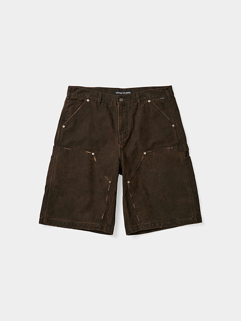 Шорты WASHED CANVAS CARPENTER (размер M, цвет Коричневый)