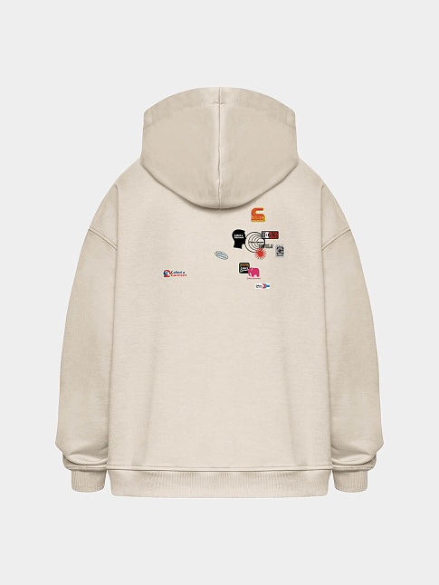 Худи LOGO MESS (размер S, цвет Бежевый)