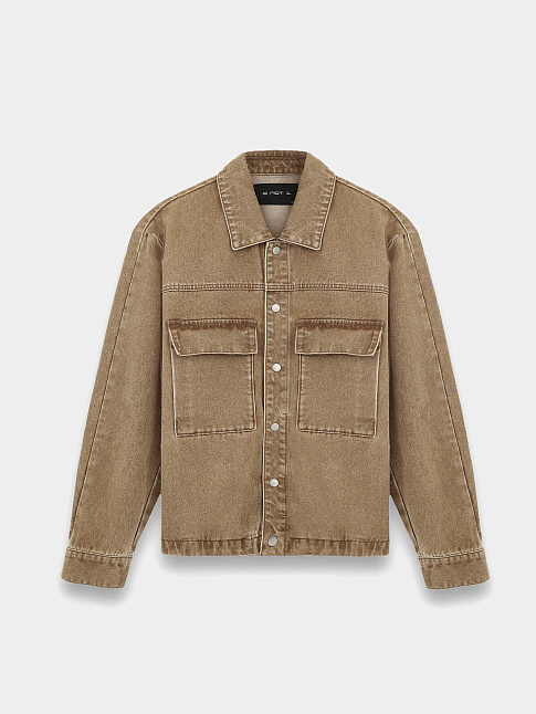 Куртка джинсовая VINTAGE MUD (размер S, цвет Оранжевый)