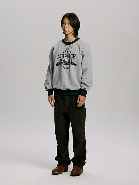 Брюки CORDUROY WIDE ONE TUCK (размер L, цвет Темно-серый)