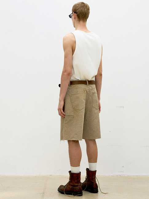 Шорты OVER DYED BERMUDA DOUBLE KNEE (размер M, цвет Бежевый)