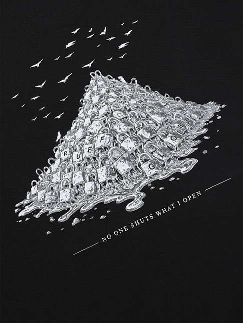 Оверсайз худи KEY (размер L, цвет Черный)