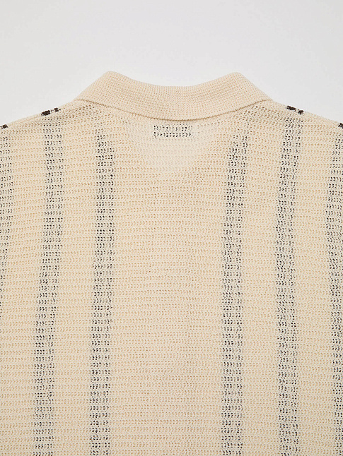 Кардиган DOUBLE PIN STRIPED HALF (размер M, цвет Бежевый)