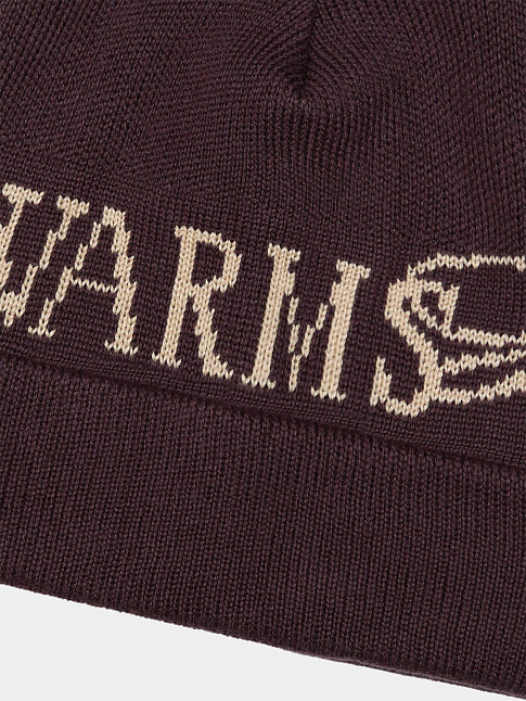 Шапка WARMS HUGS PROTECTS (размер one size, цвет Темно-бордовый)