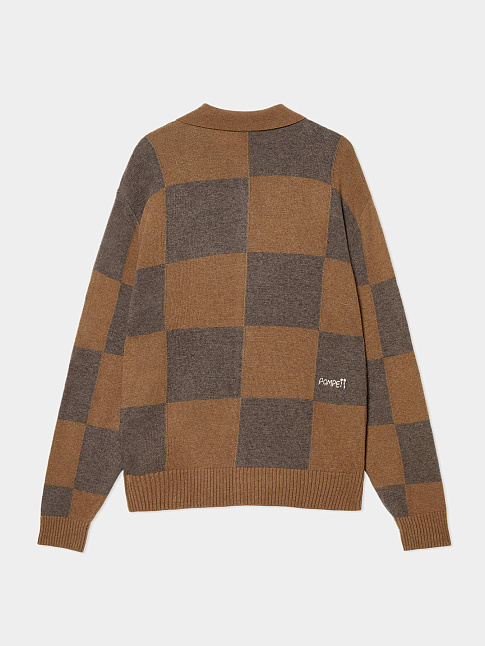 Кардиган CHECKED (размер XL, цвет Коричневый)