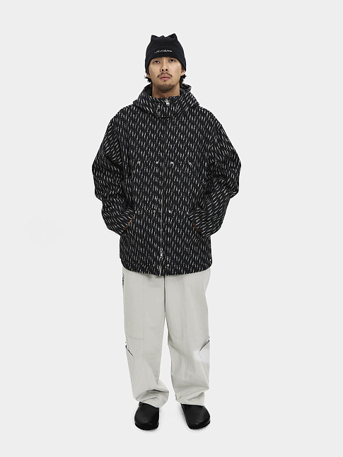 Куртка HOODED WOOL ZIP (размер M, цвет Черный)