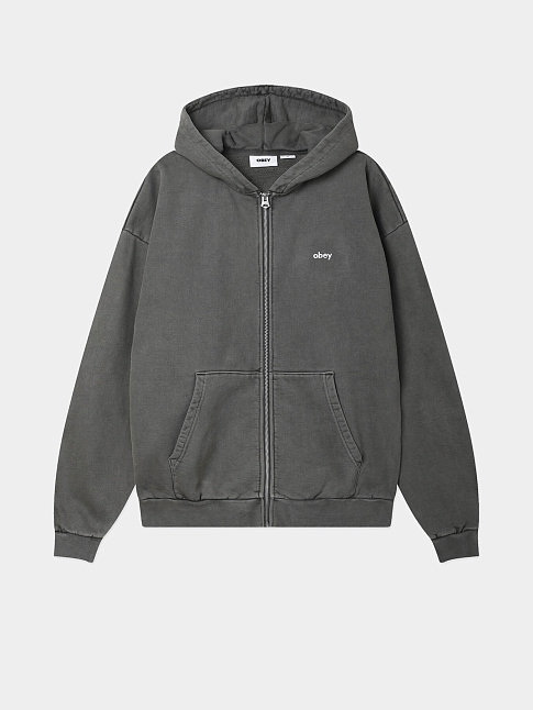 Худи LOWERCASE PIGMENT ZIP (размер L, цвет Темно-серый)
