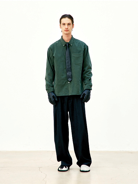 Рубашка PIN CORDUROY ONE POCKET (размер M, цвет Зеленый)