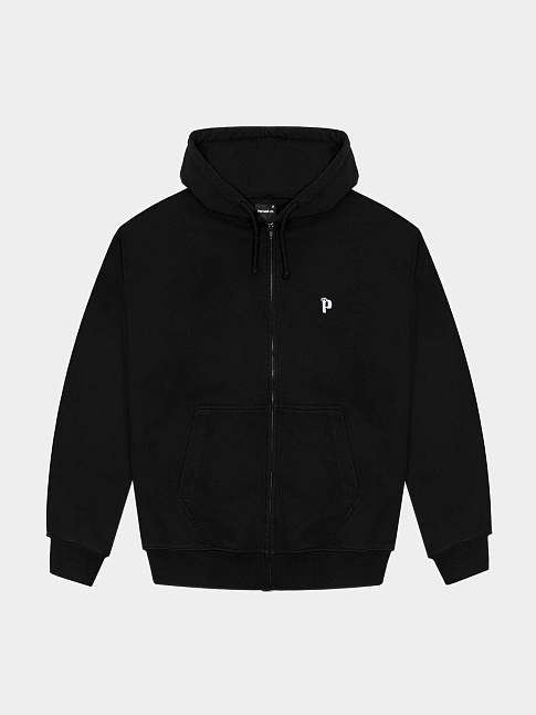 Худи на молнии P LOGO LW (размер XL, цвет Черный)