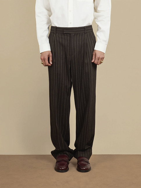 Брюки PINSTRIPES (размер XL, цвет Темно-коричневый)