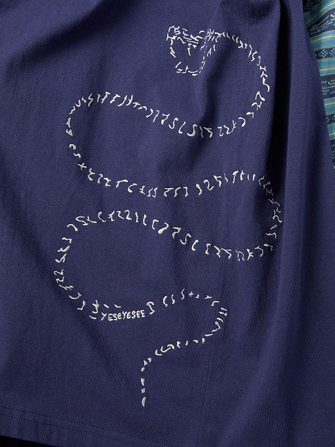 Лонгслив Y.E.S JACQUARD STRIPE LAYERD (размер M, цвет Синий)