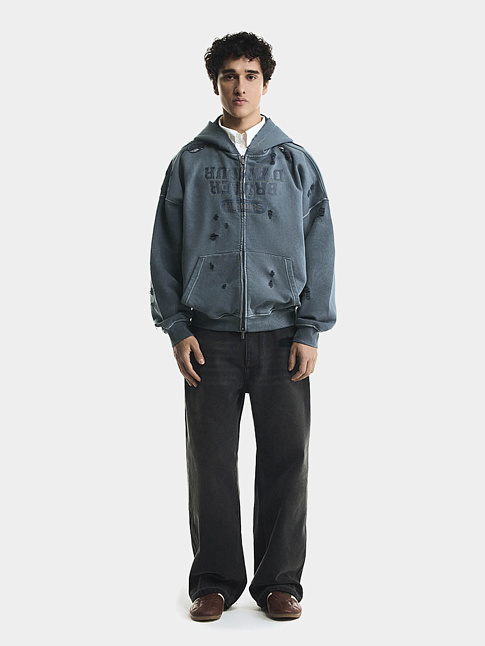 Худи ZIP INVERSE (размер S, цвет Серый)