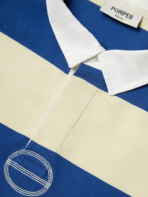 Лонгслив STRIPED POLO SWEAT (размер XL, цвет Желтый-Синий)