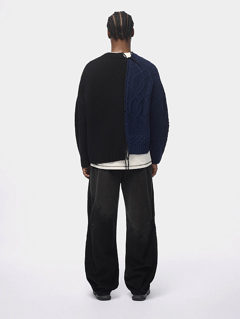 Свитер RUPTURED (размер M, цвет Черный-Синий)