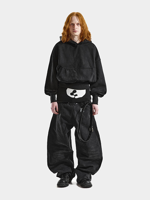 Худи PERFECT WIDE CUFF HOODIE (размер L, цвет Черный)