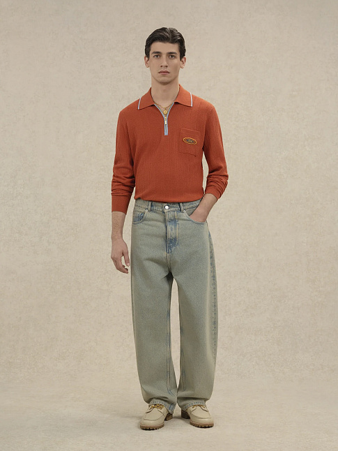 Свитер POLO MAILLE PATCH (размер M, цвет Оранжевый)