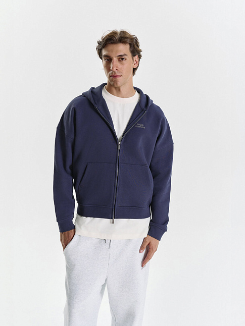 Худи ZIP LOGO DE BASE 01 (размер XL, цвет Синий)